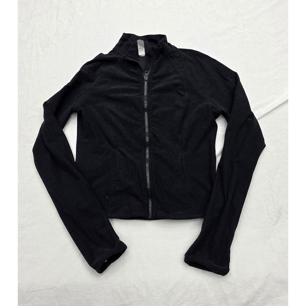 Yogalicious Lux Black Full-zip Athletic Track Jacket Size Medium